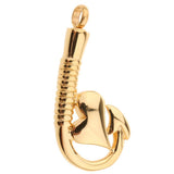 Maxbell Stainless Steel Fish Hook Heart Pendant Cremation Ashes Keepsake Gold
