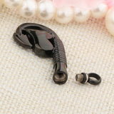 Maxbell Stainless Steel Fish Hook Heart Pendant Cremation Ashes Keepsake Black