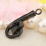 Maxbell Stainless Steel Fish Hook Heart Pendant Cremation Ashes Keepsake Black