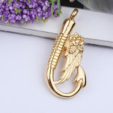 Maxbell Stainless Steel Fish Hook Angel Wing Pendant Cremation Ashes Keepsake Golden