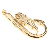 Maxbell Stainless Steel Fish Hook Angel Wing Pendant Cremation Ashes Keepsake Golden