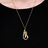 Maxbell Stainless Steel Fish Hook Angel Wing Pendant Cremation Ashes Keepsake Golden