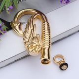 Maxbell Stainless Steel Fish Hook Angel Wing Pendant Cremation Ashes Keepsake Golden