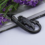 Maxbell Stainless Steel Fish Hook Angel Wing Pendant Cremation Ashes Keepsake Black