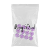 Maxbell 12 Piece Round Box Jewelry Earring Ear Studs Weddings Birthday Gift Purple