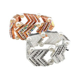 Maxbell Elegant Wedding Bridal Stretch Clear Rhinestone Bracelet Bangle  Silvery