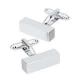 Maxbell Solid Copper Rectangle Bar Cufflink Formal Business Mens Shirt Cuff Links