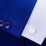 Maxbell Solid Copper Silvertone Cufflink Formal Business Shirt Cuff Links 16x16mm