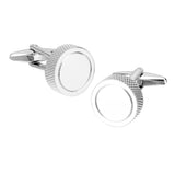 Maxbell Solid Copper Silvertone Cufflink Formal Business Shirt Cuff Links 16x16mm