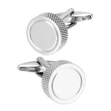 Maxbell Solid Copper Silvertone Cufflink Formal Business Shirt Cuff Links 16x16mm