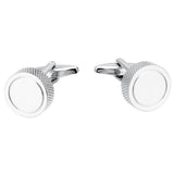 Maxbell Solid Copper Silvertone Cufflink Formal Business Shirt Cuff Links 16x16mm