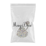 Maxbell Crystal Heart Dangle Button Belly Navel Ring Bar Body Jewelry 14G Multicolor