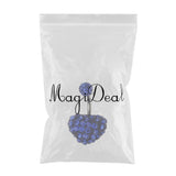 Maxbell Crystal Heart Dangle Button Belly Navel Ring Bar Body Jewelry 14G Dark Blue