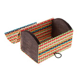 Maxbell Bamboo Wood Handmade Jewelry Trinkets Organizer Box Case 9x6x6cm Colorful