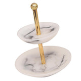Maxbell 4 Style Marbling Resin Vintage Nordic Jewelry Organizer Rack Double Tier