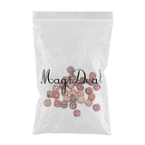 Maxbell 100pcs 10-17mm Printed Large Hole Wooden Beads Charm for DIY Jewelry 10mm