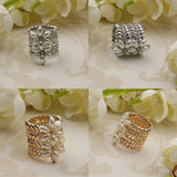 Maxbell Handmade Pearl Scarf Tube Ring Bohemian Shawl Clip Valentine's Gift Golden