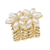 Maxbell Handmade Pearl Scarf Tube Ring Bohemian Shawl Clip Valentine's Gift Golden