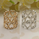 Maxbell Love Mini Heart Shape Silk Chiffon Scarf Clip Ring Shawl Holder Clasp Golden