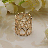 Maxbell Love Mini Heart Shape Silk Chiffon Scarf Clip Ring Shawl Holder Clasp Golden