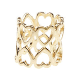 Maxbell Love Mini Heart Shape Silk Chiffon Scarf Clip Ring Shawl Holder Clasp Golden