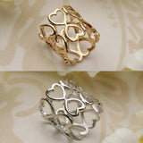 Maxbell Love Mini Heart Shape Silk Chiffon Scarf Clip Ring Shawl Holder Clasp Golden