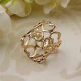 Maxbell Love Mini Heart Shape Silk Chiffon Scarf Clip Ring Shawl Holder Clasp Golden