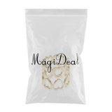 Maxbell Love Mini Heart Shape Silk Chiffon Scarf Clip Ring Shawl Holder Clasp Golden