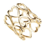 Maxbell Love Mini Heart Shape Silk Chiffon Scarf Clip Ring Shawl Holder Clasp Golden