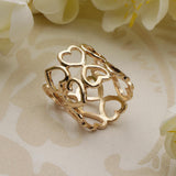 Maxbell Love Mini Heart Shape Silk Chiffon Scarf Clip Ring Shawl Holder Clasp Golden