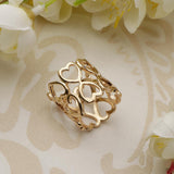 Maxbell Love Mini Heart Shape Silk Chiffon Scarf Clip Ring Shawl Holder Clasp Golden