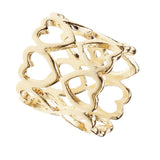 Maxbell Love Mini Heart Shape Silk Chiffon Scarf Clip Ring Shawl Holder Clasp Golden