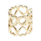 Maxbell Love Mini Heart Shape Silk Chiffon Scarf Clip Ring Shawl Holder Clasp Golden