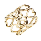Maxbell Love Mini Heart Shape Silk Chiffon Scarf Clip Ring Shawl Holder Clasp Golden
