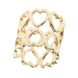 Maxbell Love Mini Heart Shape Silk Chiffon Scarf Clip Ring Shawl Holder Clasp Golden