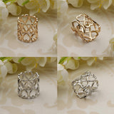 Maxbell Love Mini Heart Shape Silk Chiffon Scarf Clip Ring Shawl Holder Clasp Golden