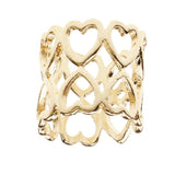 Maxbell Love Mini Heart Shape Silk Chiffon Scarf Clip Ring Shawl Holder Clasp Golden