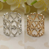 Maxbell Love Mini Heart Shape Silk Chiffon Scarf Clip Ring Shawl Holder Clasp Golden