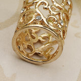 Maxbell Scarf Ring Modern Simple Cylinder Scarf Buckle Gift Valentine's Mother's Day Gold