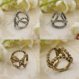 Maxbell Lady Unique Triple-Ring Silk Chiffon Scarf Clips Rings Holder Jewelry Gold