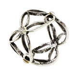 Maxbell Antique Scarf Ring Buckle Silk Scarf Ring Clip for Women Lady Antique Silver