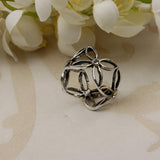 Maxbell Antique Scarf Ring Buckle Silk Scarf Ring Clip for Women Lady Antique Silver