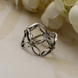 Maxbell Antique Scarf Ring Buckle Silk Scarf Ring Clip for Women Lady Antique Silver