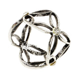Maxbell Antique Scarf Ring Buckle Silk Scarf Ring Clip for Women Lady Antique Silver