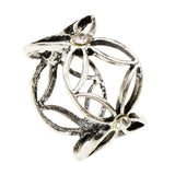 Maxbell Antique Scarf Ring Buckle Silk Scarf Ring Clip for Women Lady Antique Silver