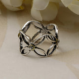 Maxbell Antique Scarf Ring Buckle Silk Scarf Ring Clip for Women Lady Antique Silver