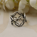 Maxbell Antique Scarf Ring Buckle Silk Scarf Ring Clip for Women Lady Antique Silver