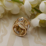 Maxbell Scarf Buckle Ring Golden