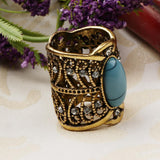 Maxbell Rhinestone Turquoise Chiffon Scarf Clips Rings Holder Jewelry Antique Bronze