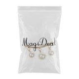 Maxbell Imitation Pearl Charms Dangle Arc-shaped Safety Collor Sweater Pin Golden